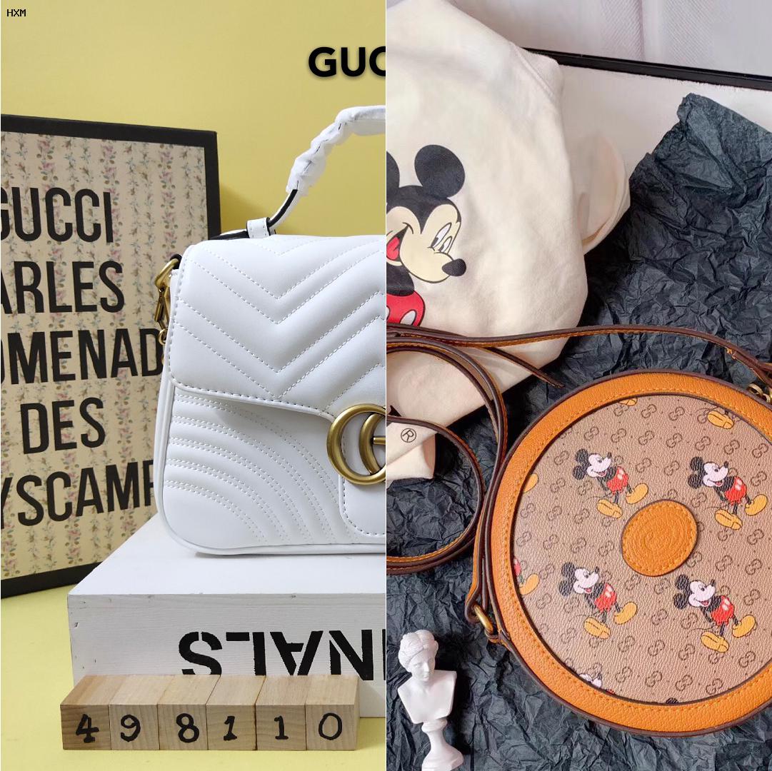 borsa gucci stoffa e pelle